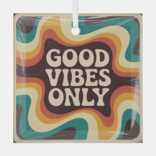 Good Vibes Only Glass Tree Decoration