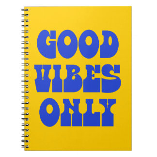Good Vibes Only Groovy Typography Notebook