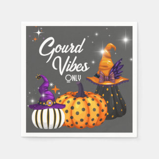 Good Vibes Only Halloween Pumpkin Napkins