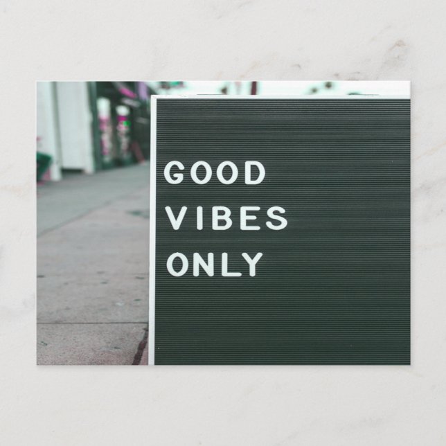 Good Vibes Only Letter Board Positve Postcard (Front)