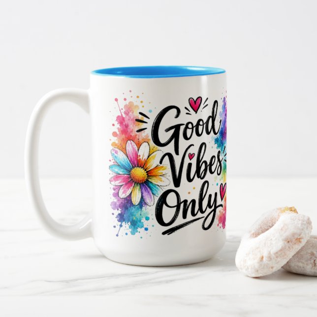 Good Vibes Only Mug (With Donut)