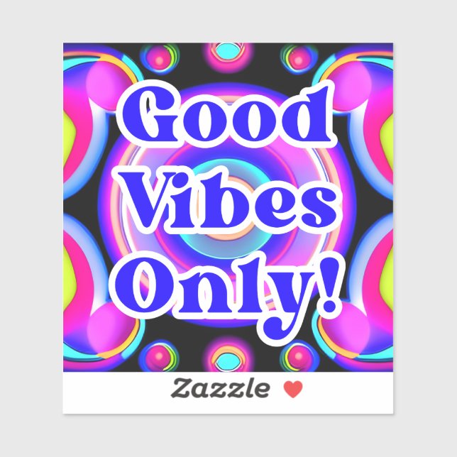 Good Vibes Only! Neon Colours 80's / 90s AI Design (Sheet)