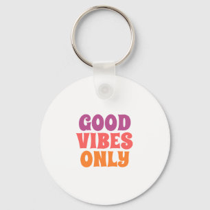 Good Vibes Only on budget tote bag Key Ring