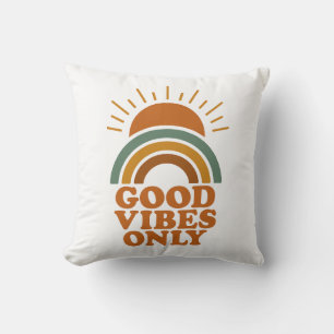Good Vibes Only Pillow – Positive Quote Home Decor
