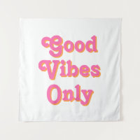 Good Vibes Only pink orange white