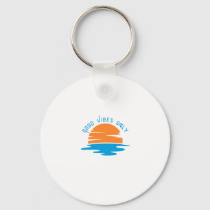 Good Vibes Only - Positive Energy Quote Art Design Key Ring