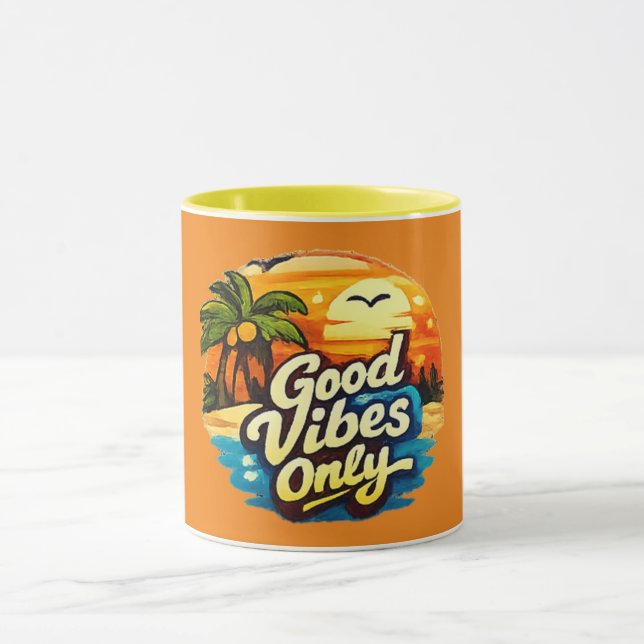 Good Vibes Only | Positive Quote Graphic  Mug (Center)