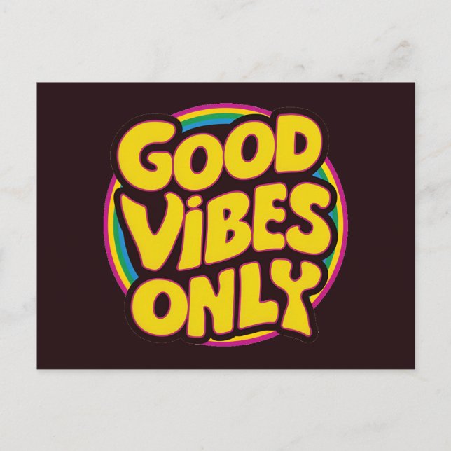 Good Vibes Only Postcard (Front)