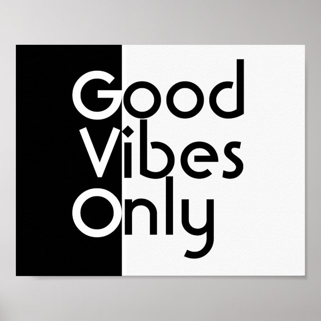 good vibes only poster trendy hipster decor (Front)