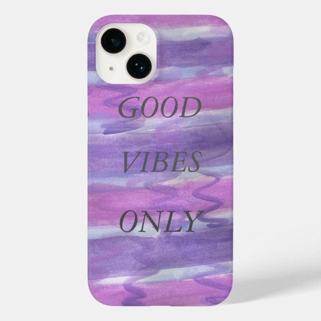 Good Vibes Only Purple iPhone Case (Back)
