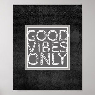 good vibes only quote poster wall art