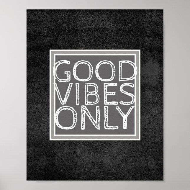 good vibes only quote poster wall art (Front)