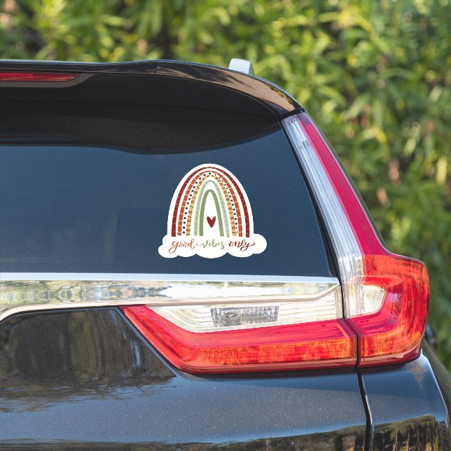 Good Vibes Only Rainbow Fun Inspirivity Sticker (Car Side)