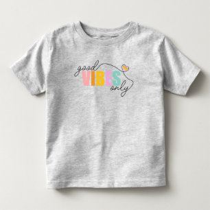 Good Vibes Only Rainbow Heart Toddler T-Shirt