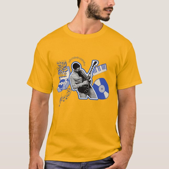 Good Vibes Only – Retro Funk Music Art T-Shirt (Front)