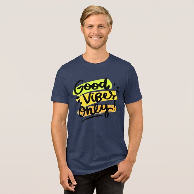 Good Vibes Only - Retro Typography Tee (Front Full)