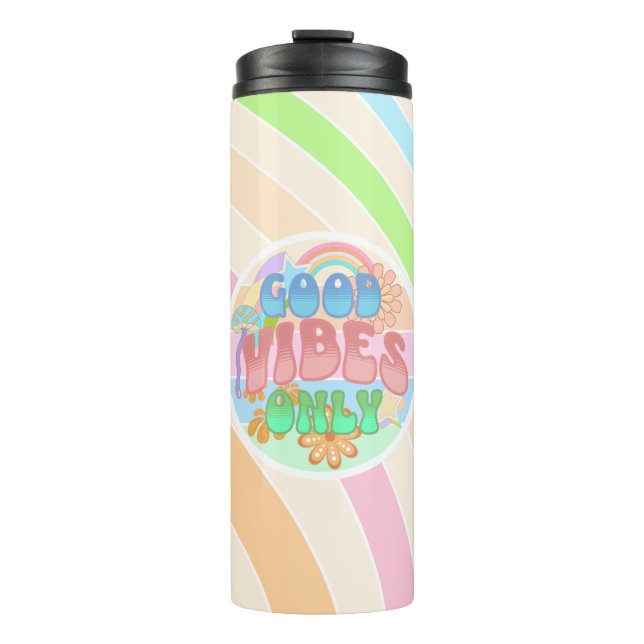 Good Vibes Only | Retro Vintage  Thermal Tumbler (Front)