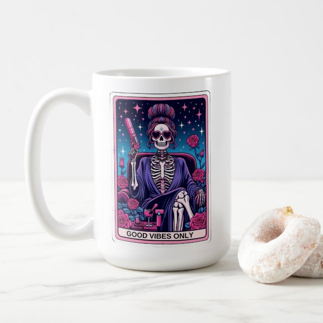 Good Vibes Only Tarot Card Mug (With Donut)