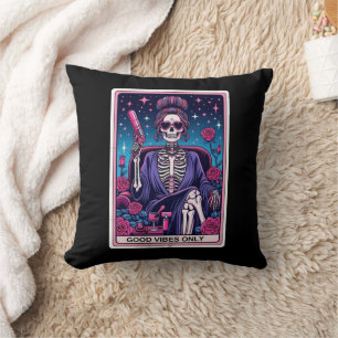 Good Vibes Only Tarot Card Pillow