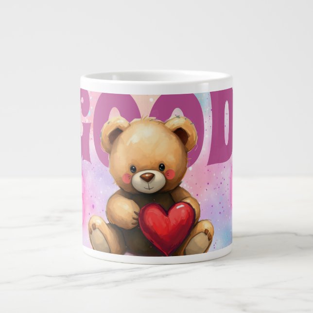 Good Vibes Only Teddy Bear Jumbo Mug (Front)
