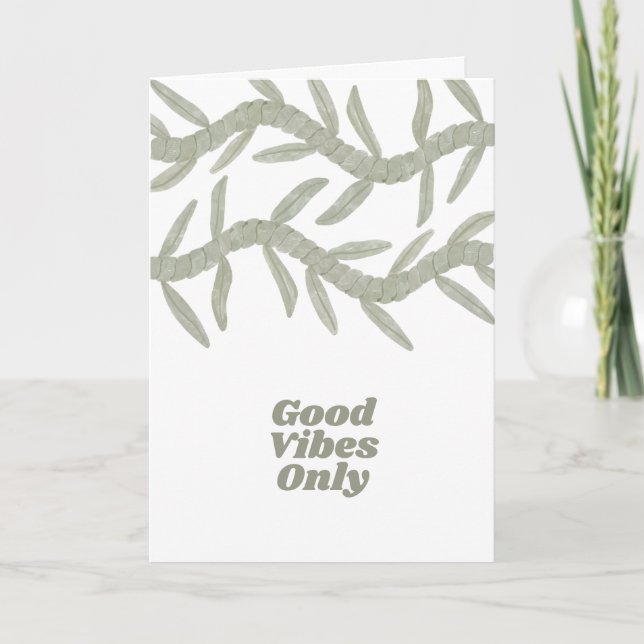 Good Vibes Only Thank You Card (Front)