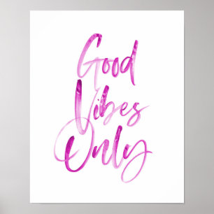 Good Vibes Only typography art print