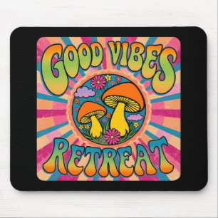 Good vibes retreat mushroom mouse pad