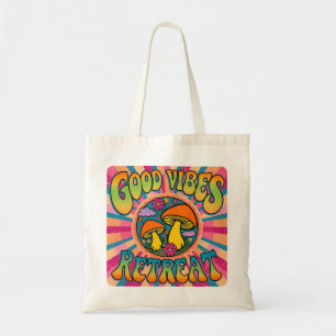 Good vibes retreat mushroom tote bag
