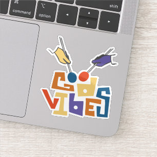 Good Vibes retro jazz vinyl sticker