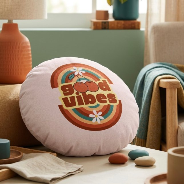 Good Vibes Round Cushion (Creator Uploaded)