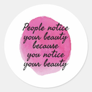 good vibes sayings for self love and self care classic round sticker