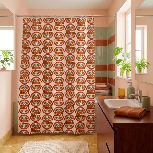 Good Vibes Shower Curtain (Creator Uploaded)
