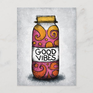Good Vibes Spice Jar Postcard