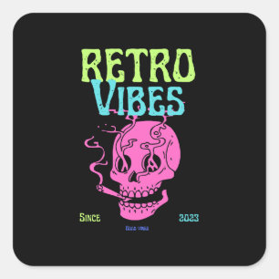 Good vibes square sticker