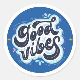 Good Vibes Sticker – Positive Aesthetic Motivation