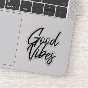 "GOOD VIBES" Sticker Transparent