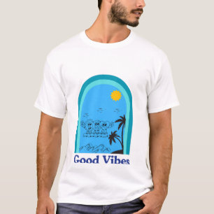 Good Vibes Summer Cartoon Design T-Shirt