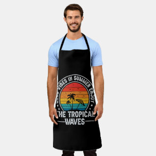 Good Vibes Summer Tropical Waves Apron