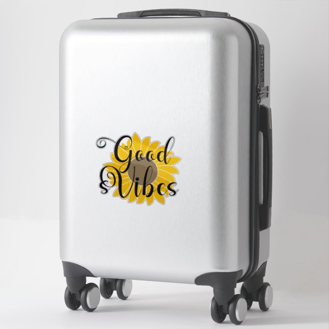 Good Vibes Sunflower Sticker (Suitcase)