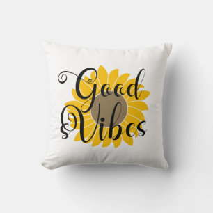 Good Vibes Sunflower T-Shirt Cushion