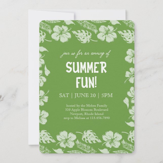 Good Vibes & Sunshine Summer Party Invitation (Front)