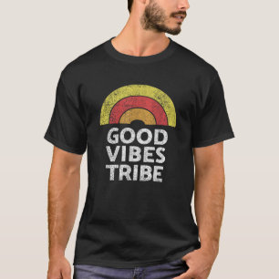Good Vibes Tribe Vintage Boho Hippie Cute Sun Rain T-Shirt