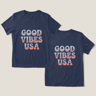 GOOD VIBES USA Navy Blue Tri-Blend Shirt