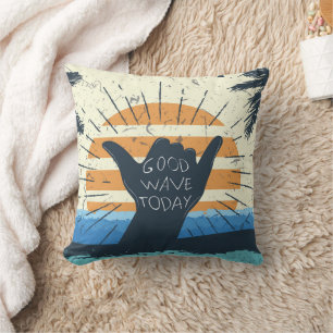 Good Waves Today Cool Surfer Design Cushion