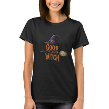 Good Witch Halloween Design: Fun Witch Hat & Broom