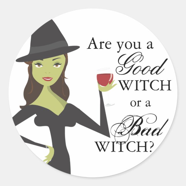 Good Witch or Bad Witch Halloween Sticker (Front)