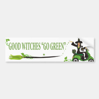 Good Witches Go Green Bumper Sticker