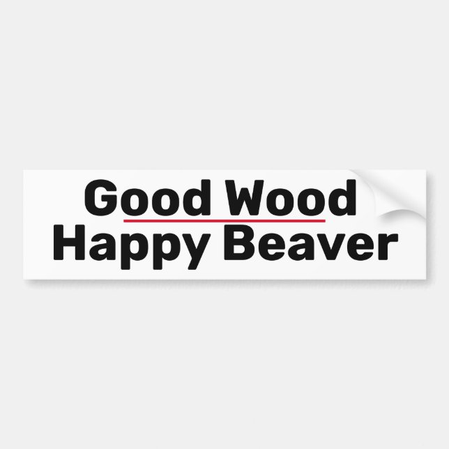 Good Wood Bumper Sticker (Front)