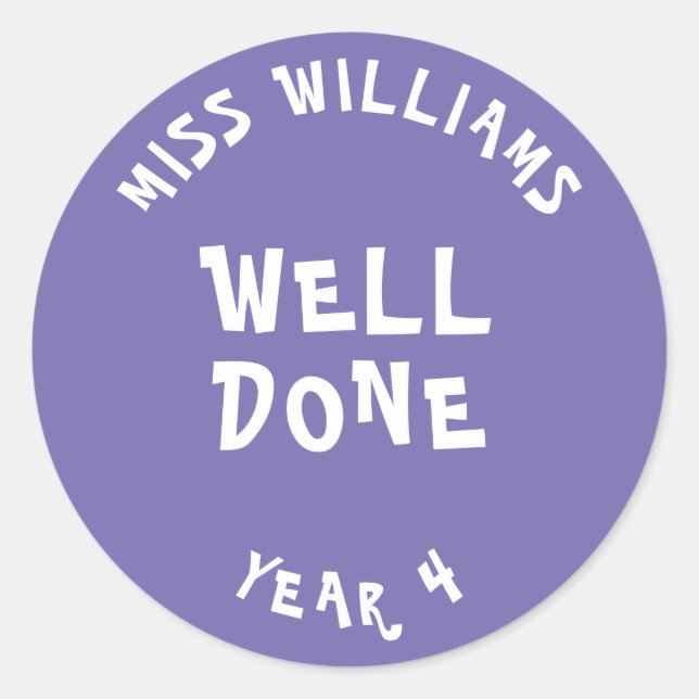 Good Work Teacher Encouragement  Star Sticker (Front)