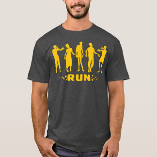 Good Zombie Advice Graphic Run For Avoiding Zombi T-Shirt